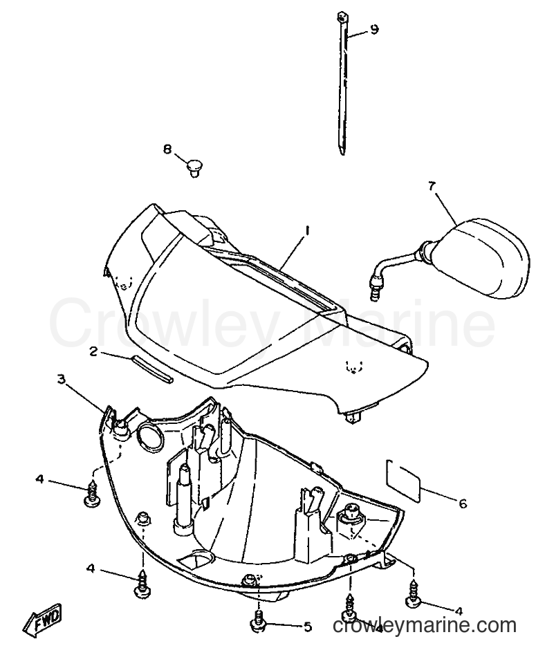 1996 Scooter YA50S - YA50S (4MJ2) [999] - CARENADO DE FARO