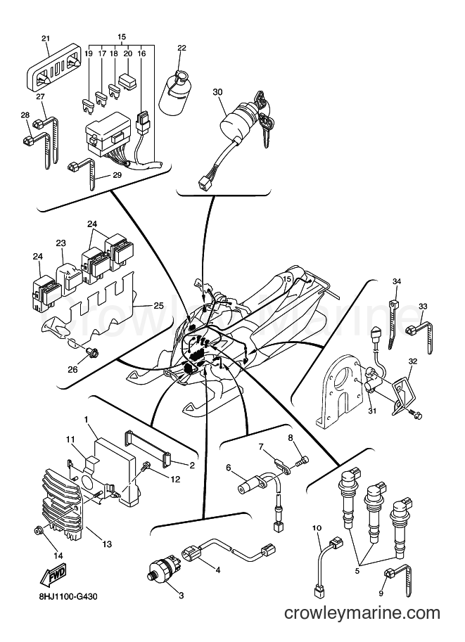 2008 Snowmobile RFX10S - RFX10S (8HJ1) [020] - ELECTRICAL 1