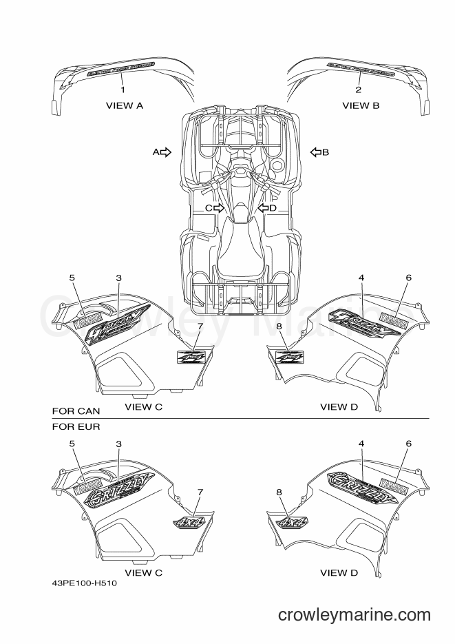 2009 ATV YFM700FWAD - YFM700FWAD (43PF) [010] - GRAPHICS