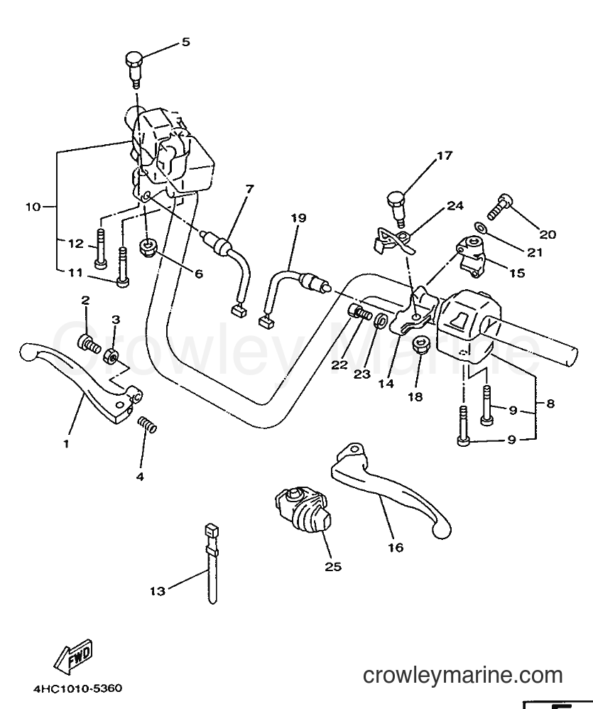 Yamaha Motors YP250 (4UC2) [030] - HANDLE SWITCH & LEVER