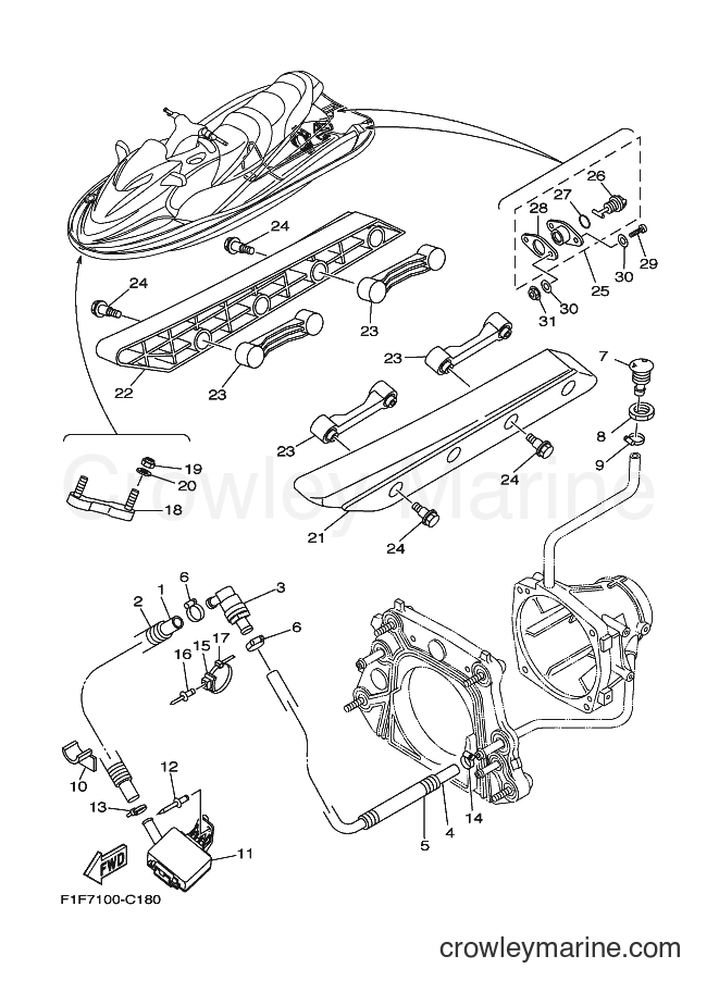 Yamaha Motors XA800A-C (F1F8) [01A] - HULL & DECK