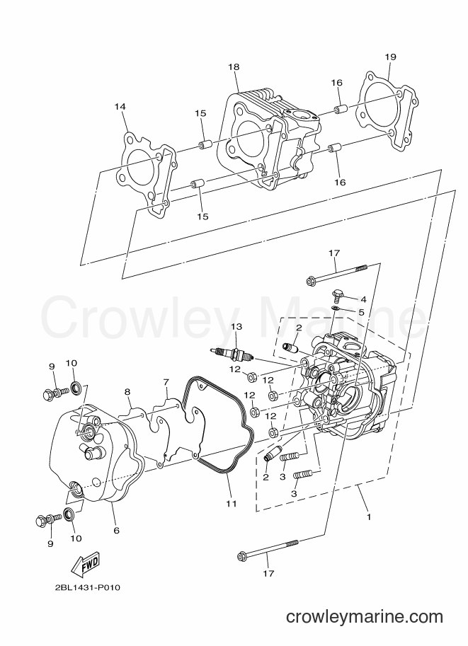 2017 Street Bike LTF125 - LTF125 (2BL6) [010] - CYLINDER HEAD