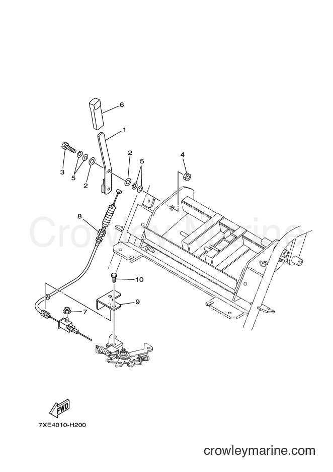 2010 Snowblower YS1070T - YS1070T (7XE4) [010] - THROTTLE LEVER