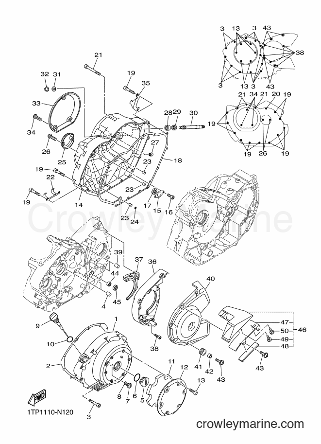 2016 Cruiser XVS950CR - XVS950CR (B33D) [010] - CRANKCASE COVER 1