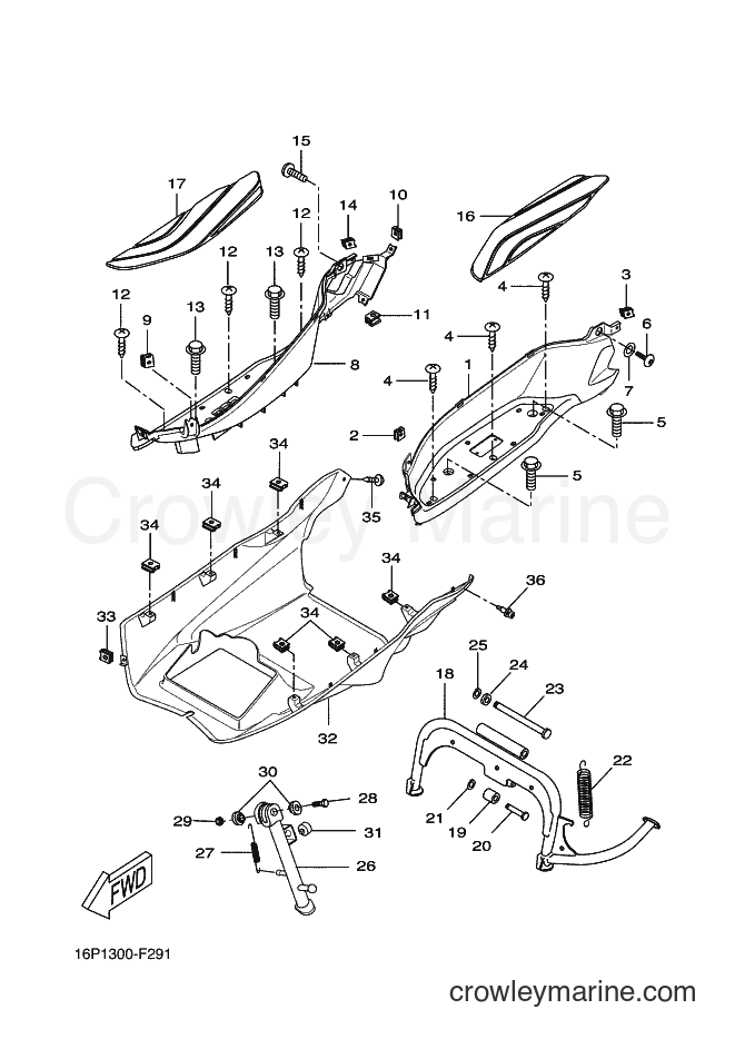 2010 Scooter VP250 - VP250 (5B28) [020] - STAND & FOOTREST