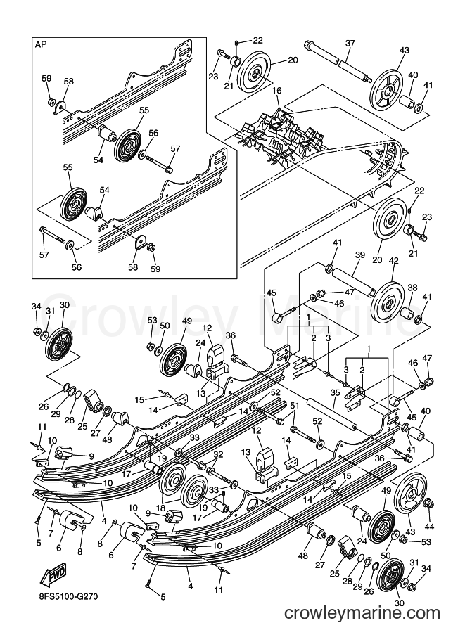 2008 Snowmobile RX10M - RX10M (8FS6) [010] - TRACK SUSPENSION 1