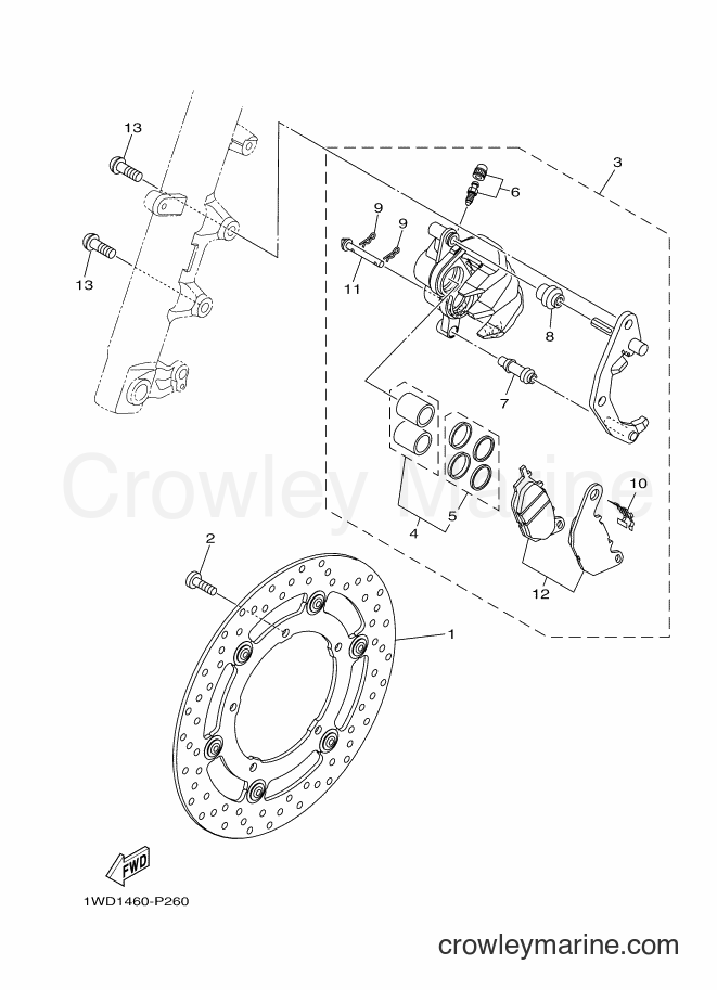 2017 Street Bike MTN250 - MTN250 (B044) [010] - FRONT BRAKE CALIPER