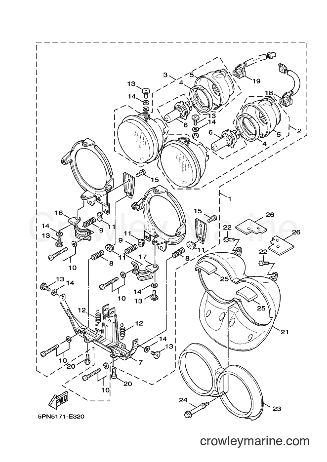 2006 Scooter YW50 - YW50 (5PN5) [010] - HEADLIGHT