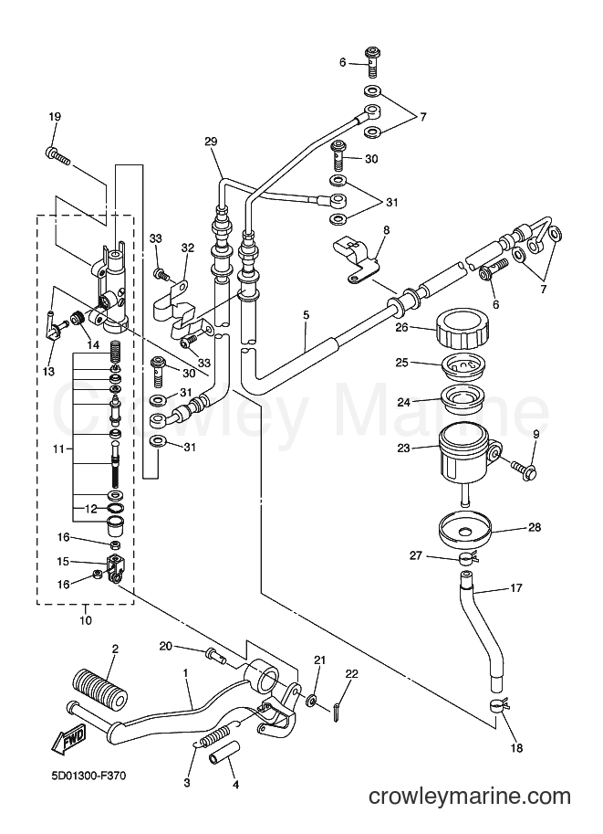 2007 Street Bike FZ1-SA - FZ1-SA (5D01) [030] - REAR MASTER CYLINDER