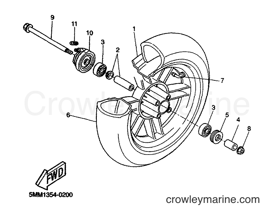 Yamaha Motors CW50 (5MN1) [040] - FRONT WHEEL