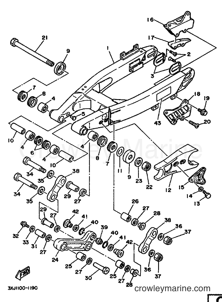 Yamaha Motors YZ250 (3XK2) [030] - REAR ARM