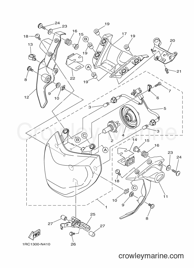 2016 Street Bike MT09A - MT09A (2DRN) [010] - HEADLIGHT
