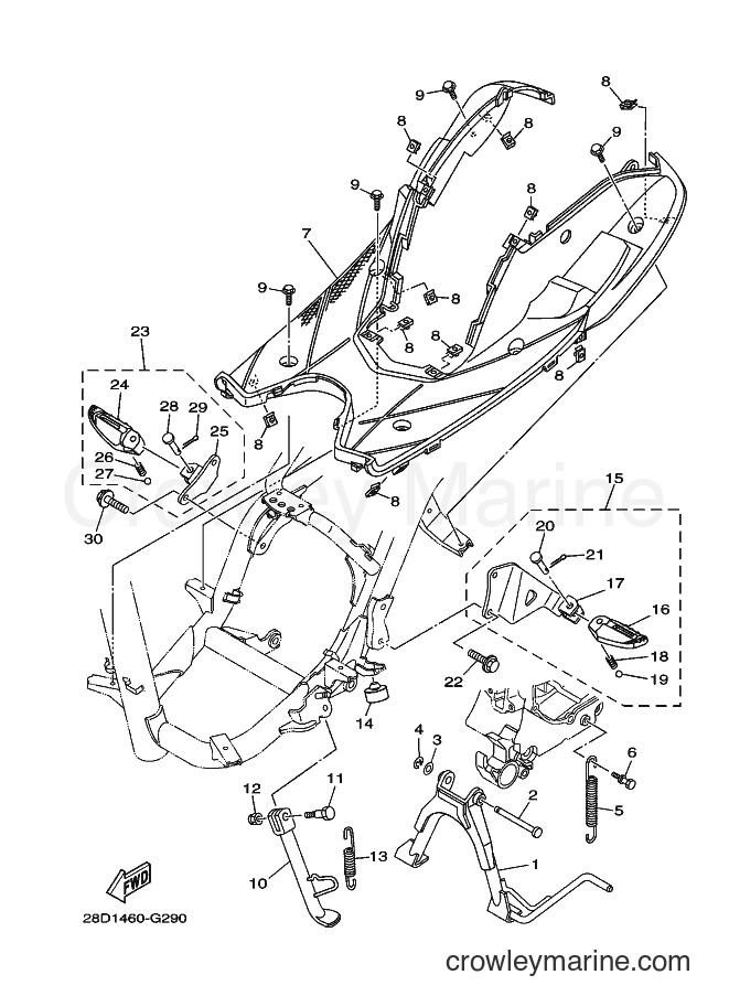 2009 Scooter AL115C - AL115C (28DB) [010] - STAND & FOOTREST