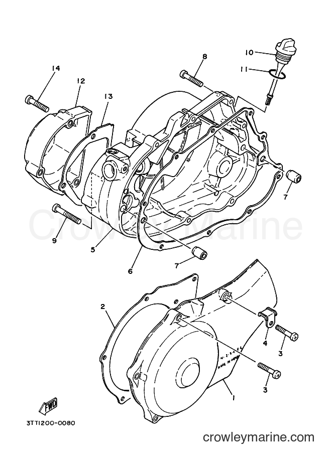 2007 Dirt Bike DT175 - DT175 (3TSL) [010] - CRANKCASE COVER 1