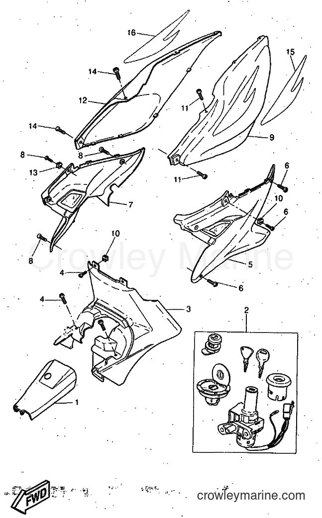 1997 Scooter YQ50 - YQ50 (5CL1) [999] - SIDE COVER