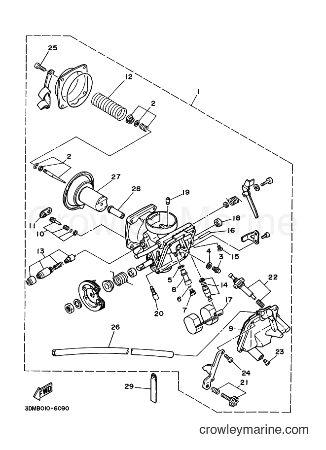 Yamaha Motors XV250 (46B8) [010] - CARBURETOR