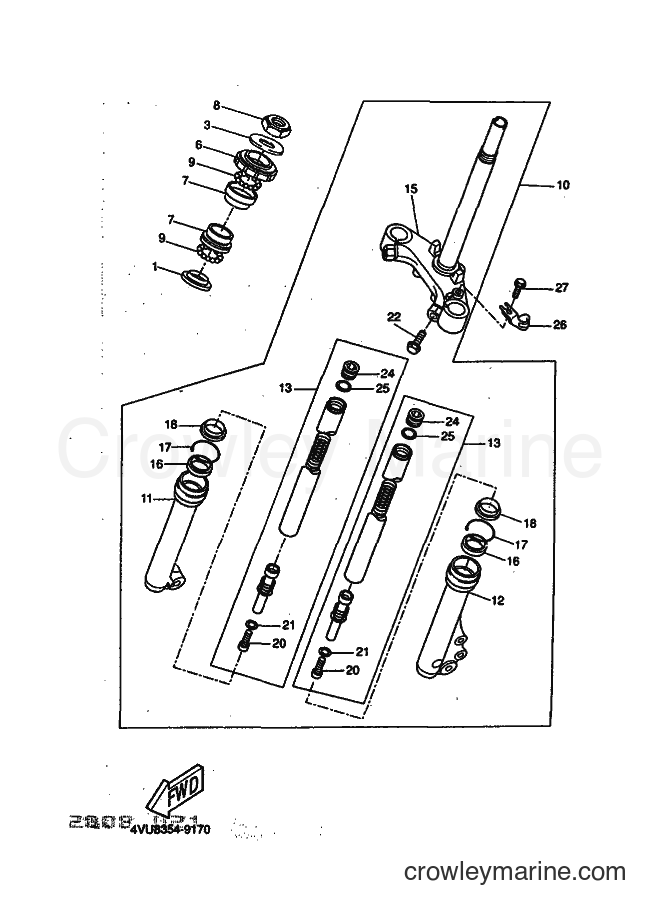 Yamaha Motors CW50 (4VVR) [010] - FRONT FORK