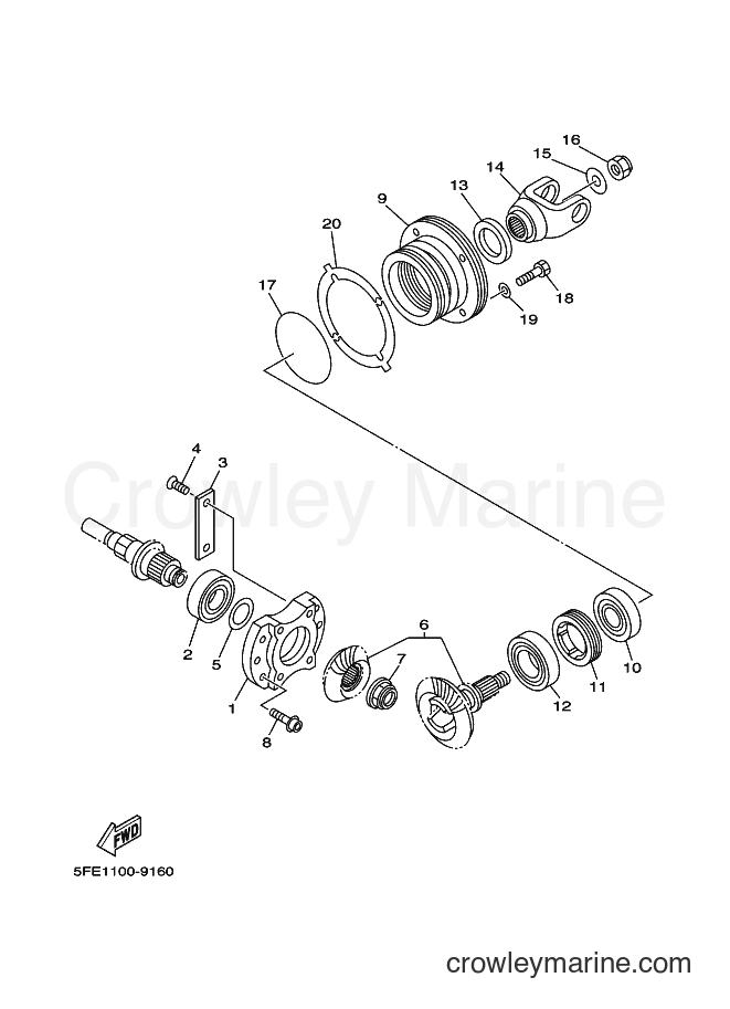 2000 ATV YFM400N - YFM400N (5GW3) [010] - MIDDLE DRIVE GEAR