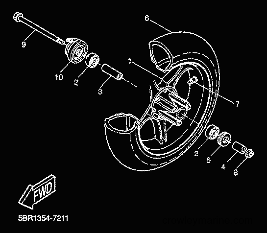 2000 Scooter YQ50L - YQ50L (5HEV) [010] - FRONT WHEEL