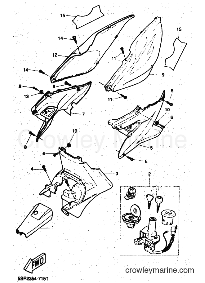 1998 Scooter YQ50 - YQ50 (5DR4) [010] - SIDE COVER