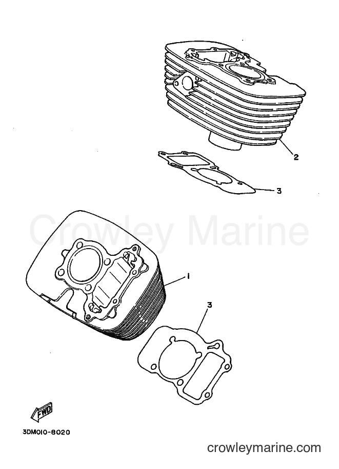 1989 Cruiser XV250 - XV250 (3DN2) [010] - CYLINDER