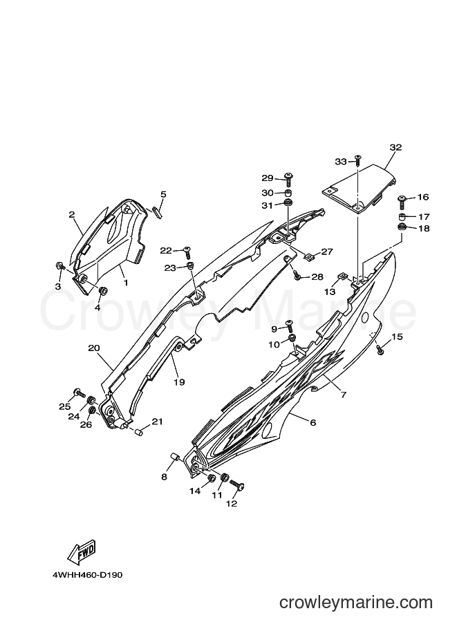 Yamaha Motors V110E (4WHH) [010] - SIDE COVER