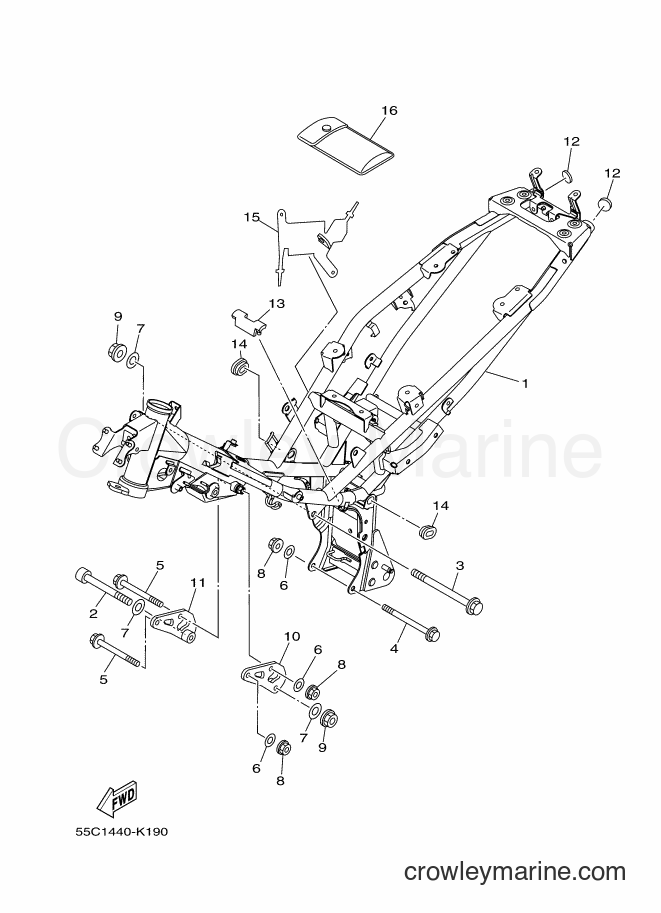 Yamaha Motors T135HC (55P5) [010] - FRAME