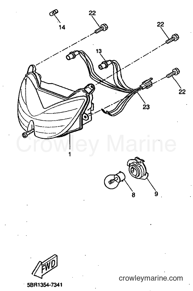 1998 Scooter YQ50L - YQ50L (5CL3) [010] - HEADLIGHT