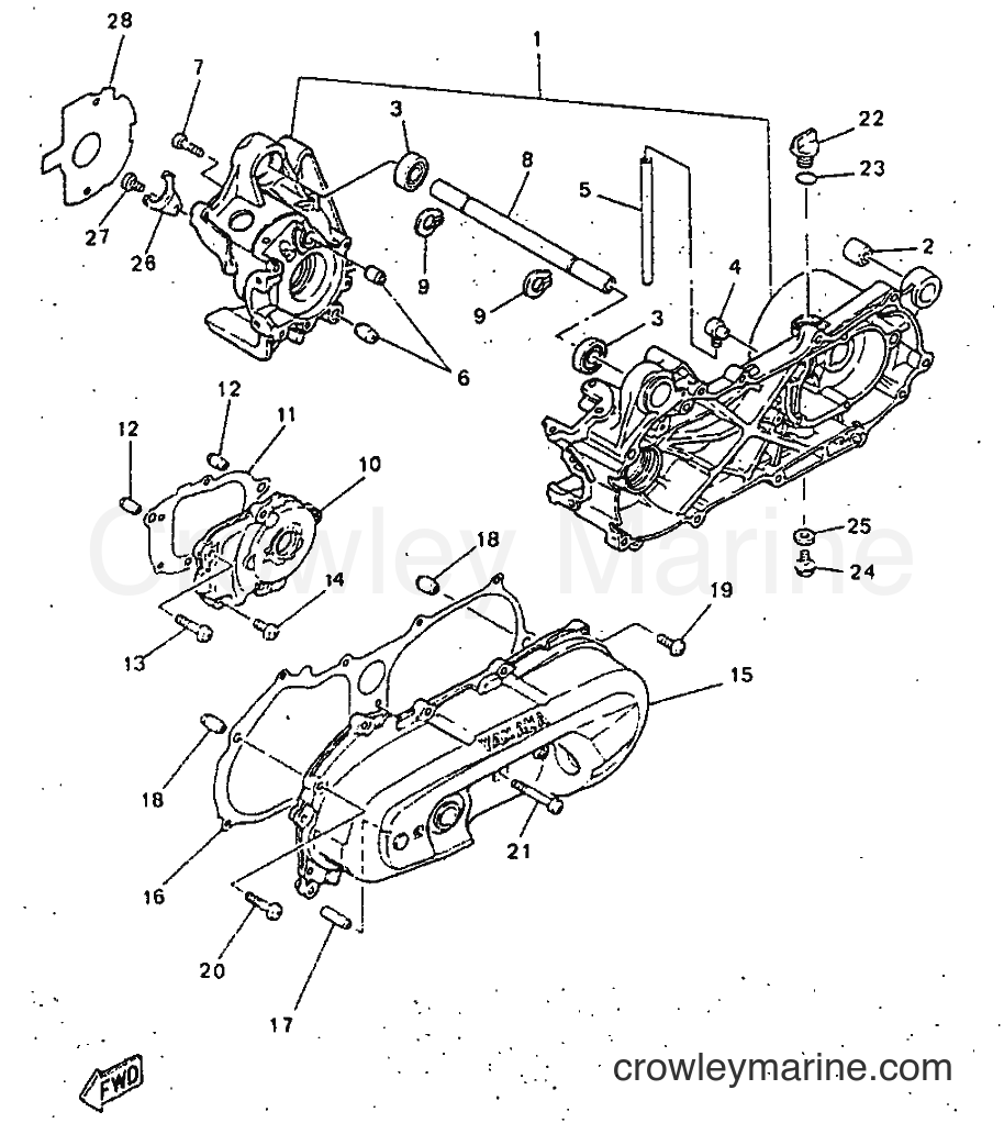 1998 Scooter YN50 - YN50 (5BW1) [010] - CRANKCASE