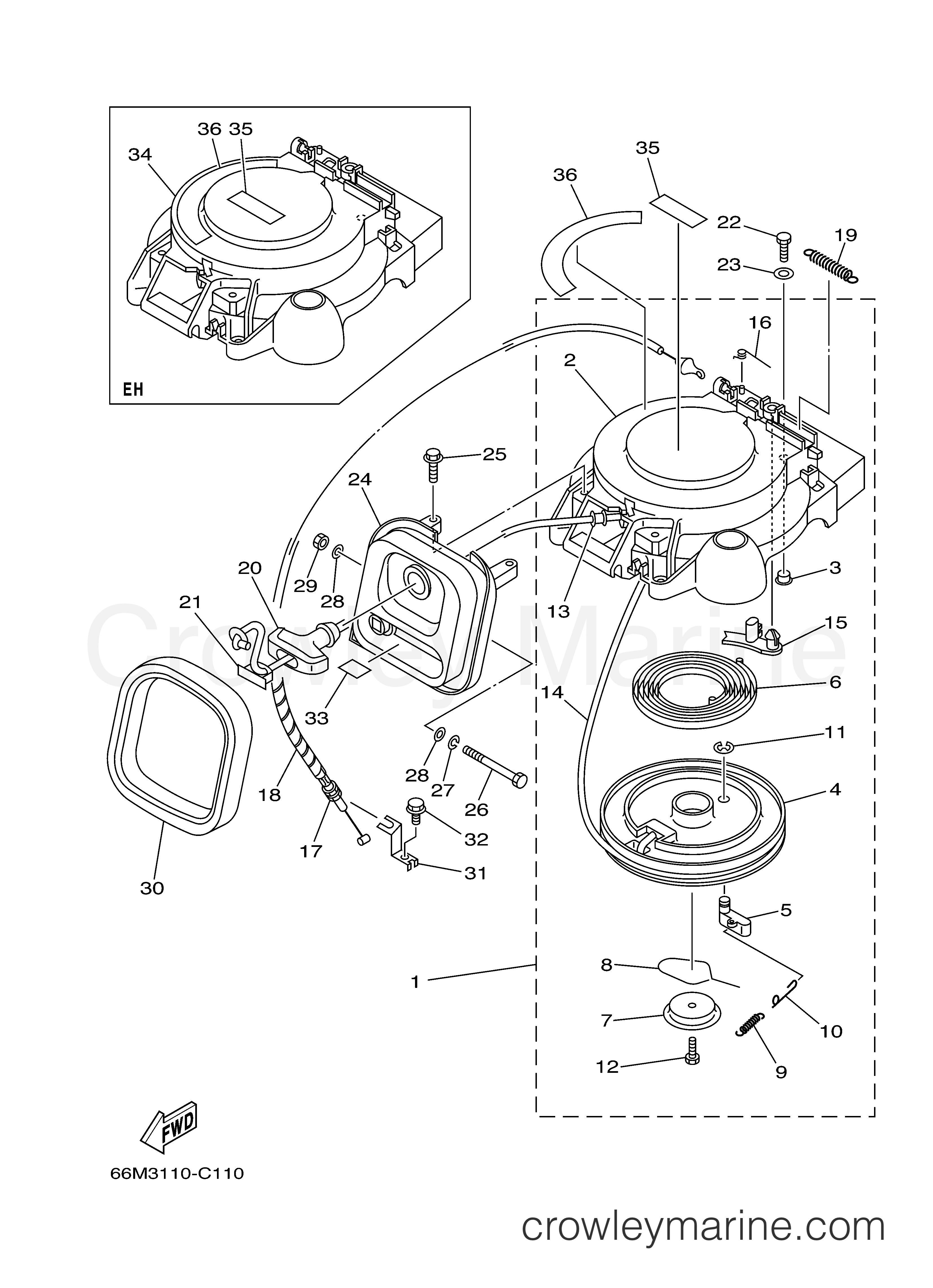 Yamaha Motors F15MLHD - STARTER