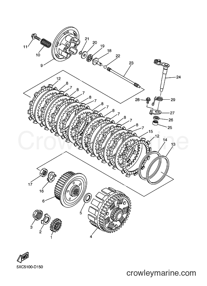 2006 Dirt Bike YZ250F - YZ250F (5XCA) [010] - CLUTCH