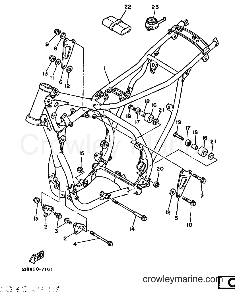 1987 Dirt Bike YZ250 - YZ250 (2HH) [999] - FRAME