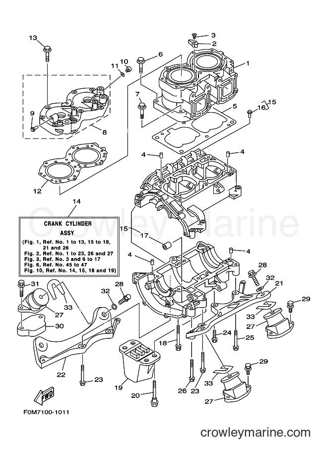 Yamaha Motors JET FOR XL700 (67E5) [04H] - CYLINDER & CRANKCASE