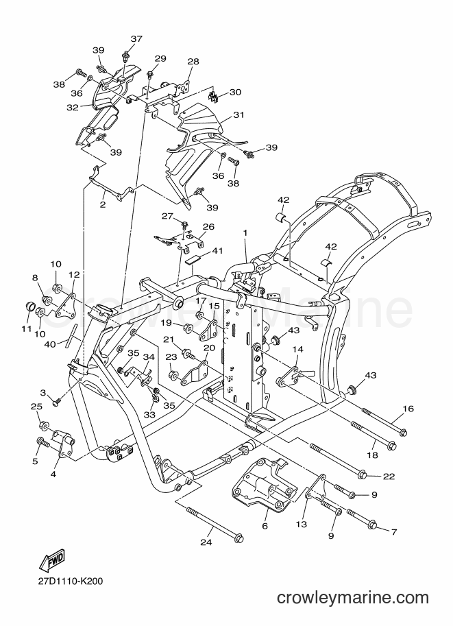 Yamaha Motors XVS13CB (27D6) [010] - FRAME