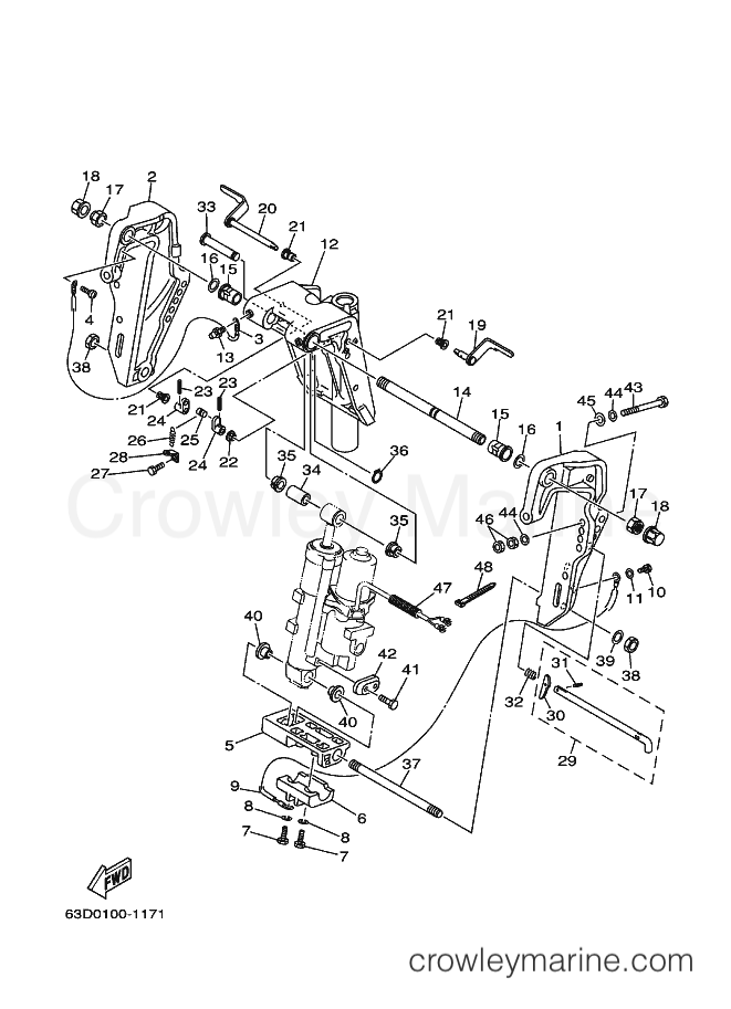Yamaha Motors 40VETO (63DC) [070] - BRACKET 1