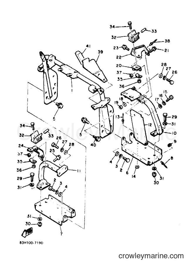 1991 Snowmobile VMX540 - VMX540 (88D1) [010] - STEERING GATE