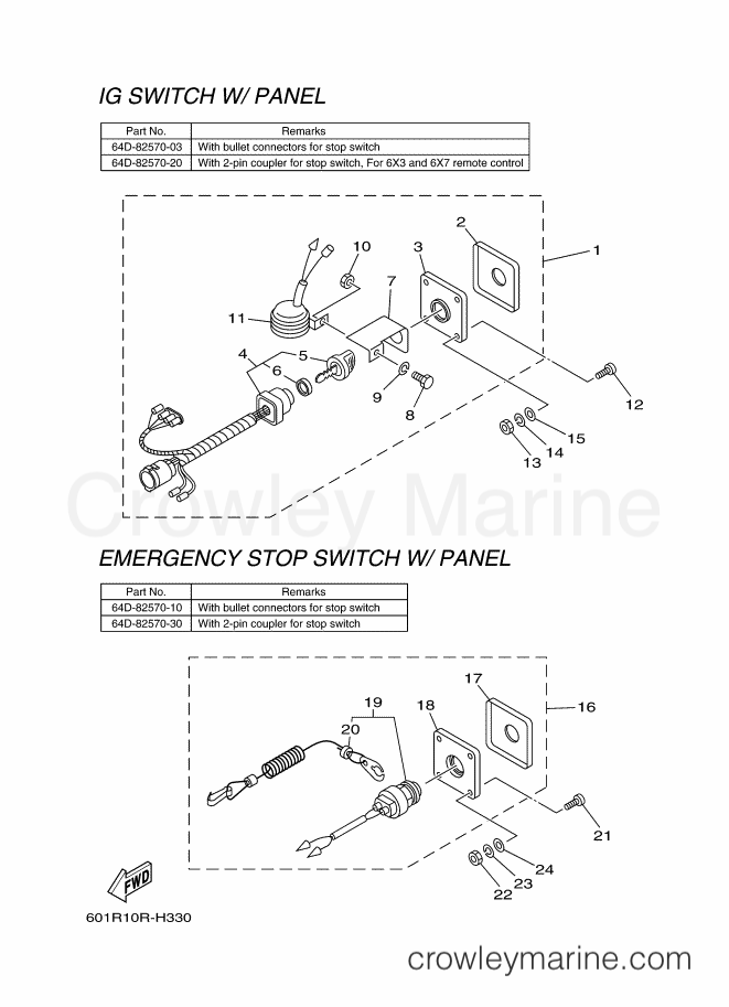 Yamaha Motors RIGGING REMOCON-2012 (601R) [010] - SWITCH & PANEL 18