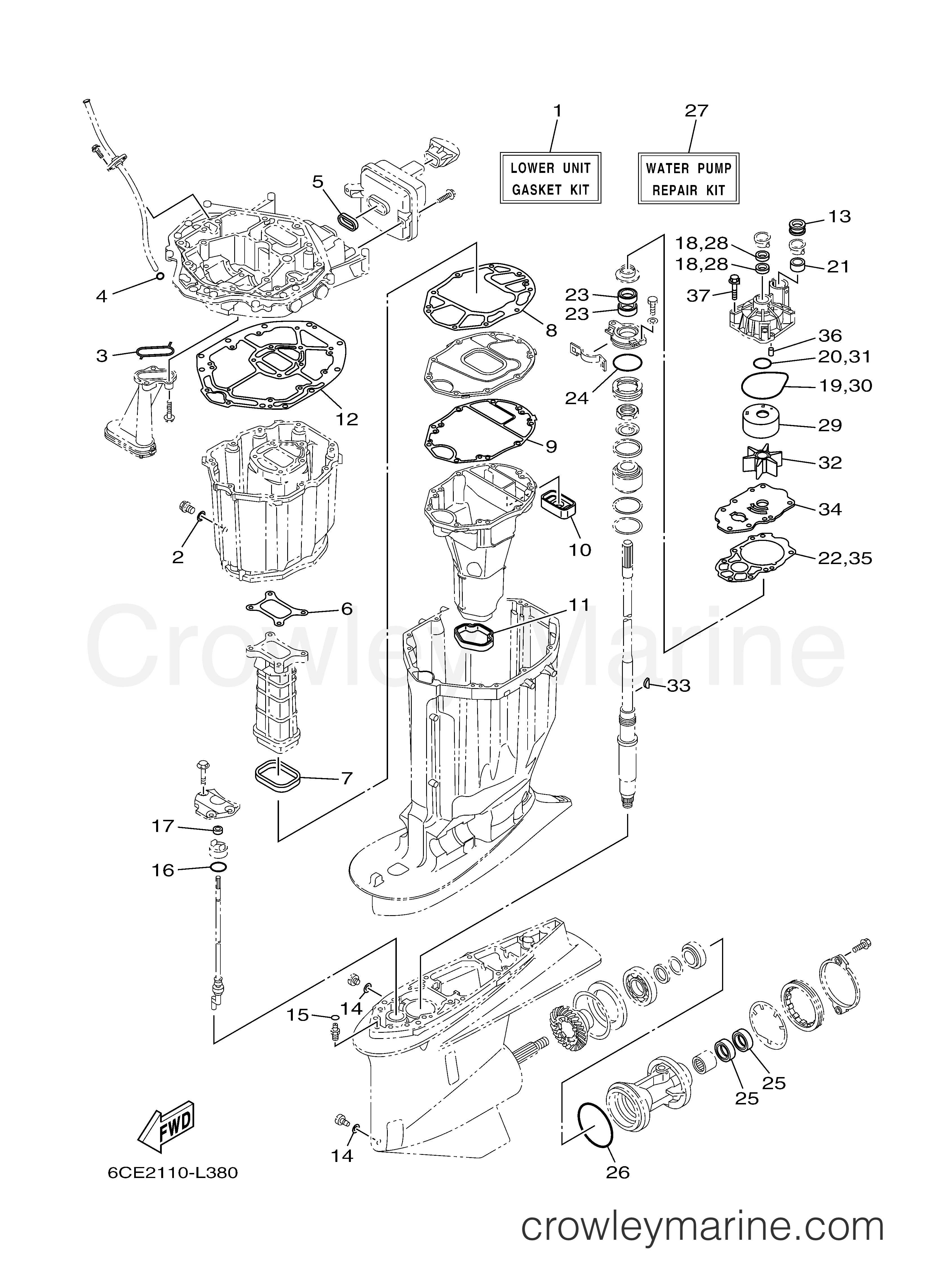 Yamaha Motors LF300XCA - REPAIR KIT 2