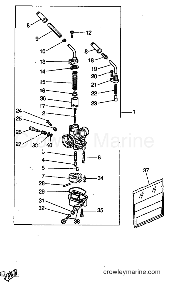 1997 Scooter YQ50 - YQ50 (5DN1) [999] - CARBURETOR