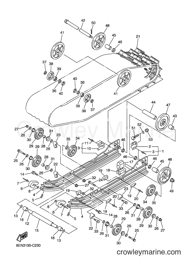 2004 Snowmobile SXV700 - SXV700 (8EN4) [010] - TRACK SUSPENSION 1