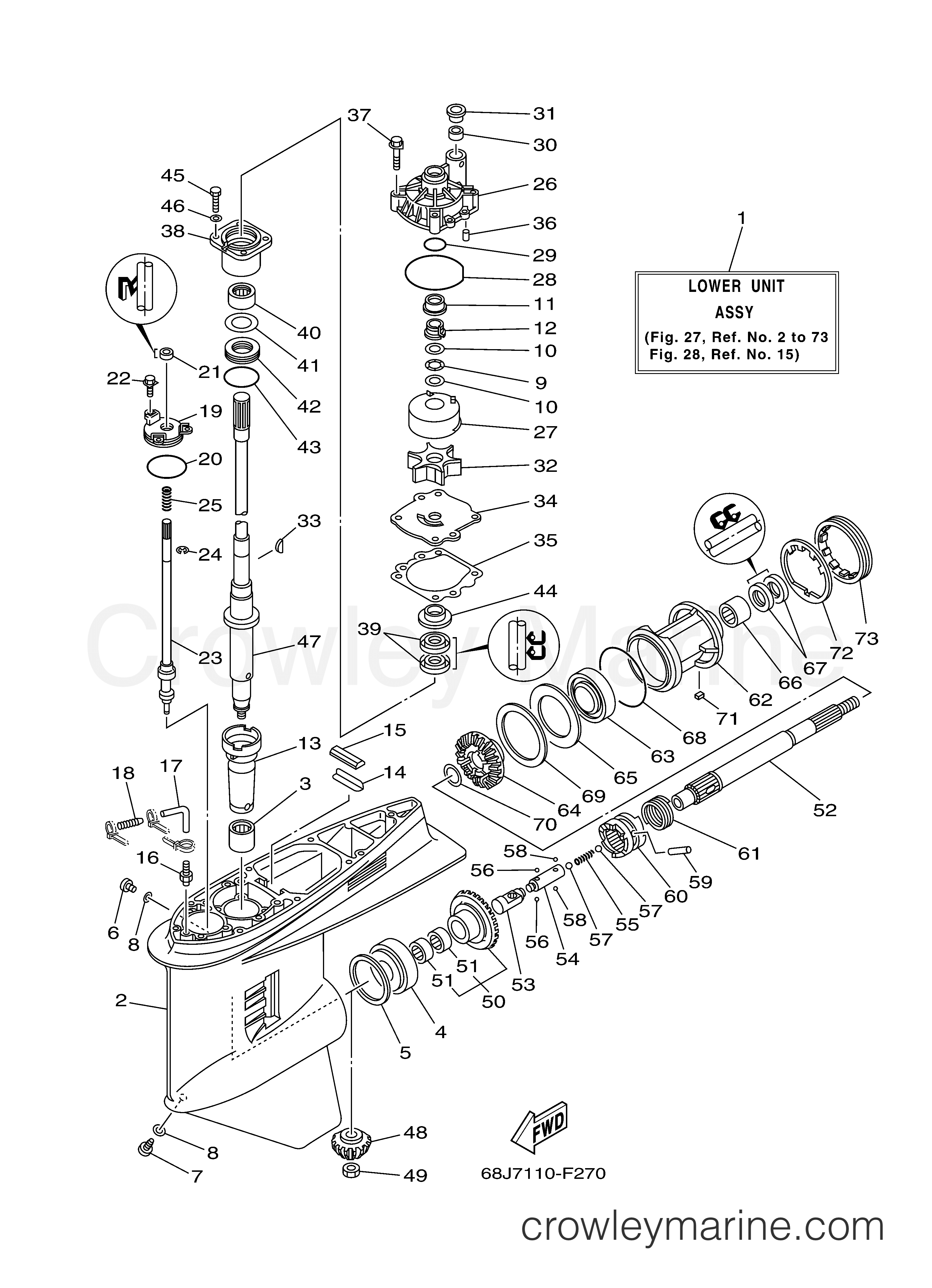 Yamaha Motors VZ150TLR - LOWER CASING DRIVE 1