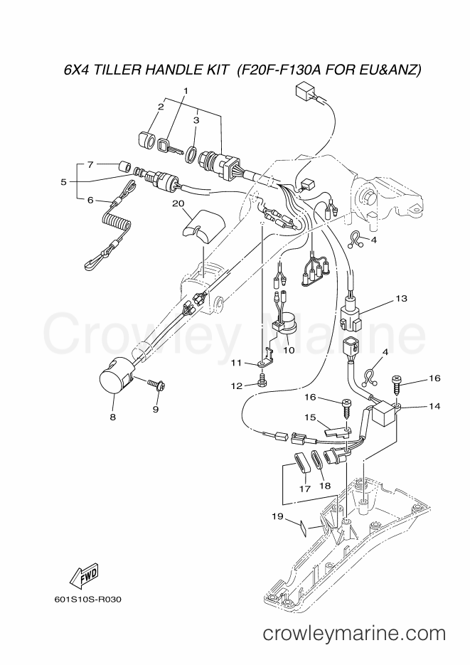 Yamaha Motors RIGGING STEERING-201 (601S) [010] - BASE HANDLE ELECTRICAL 2