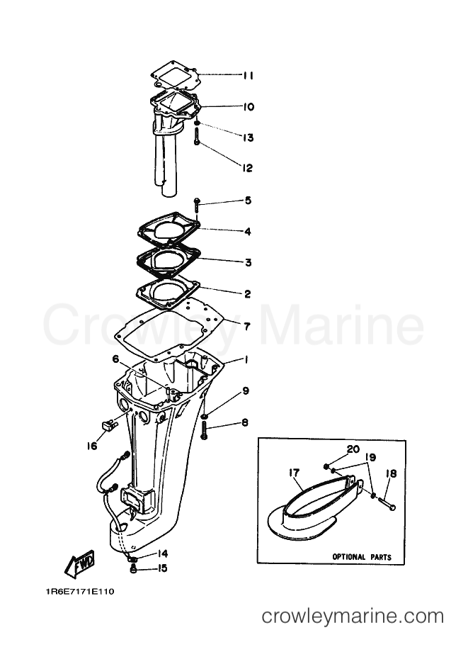 Yamaha Motors 15D (6E8) [030] - UPPER CASING