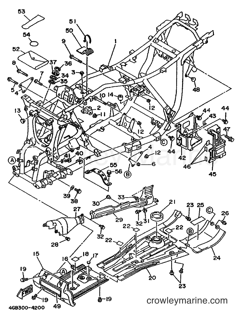 1994 ATV YFM400FW - YFM400FW (4GB6) [010] - FRAME