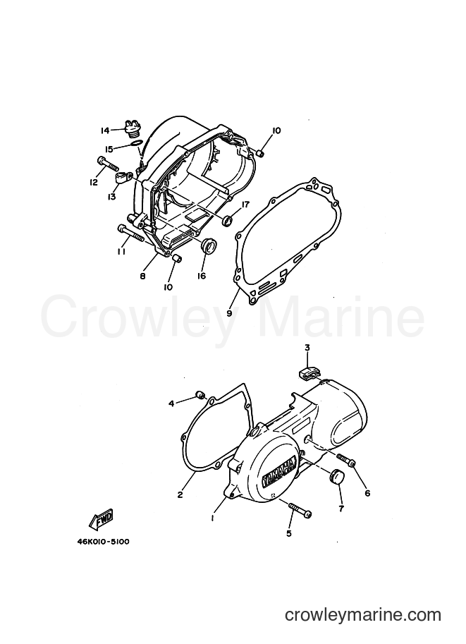 1986 Scooter T80 - T80 (2FL) [999] - CRANKCASE COVER 1