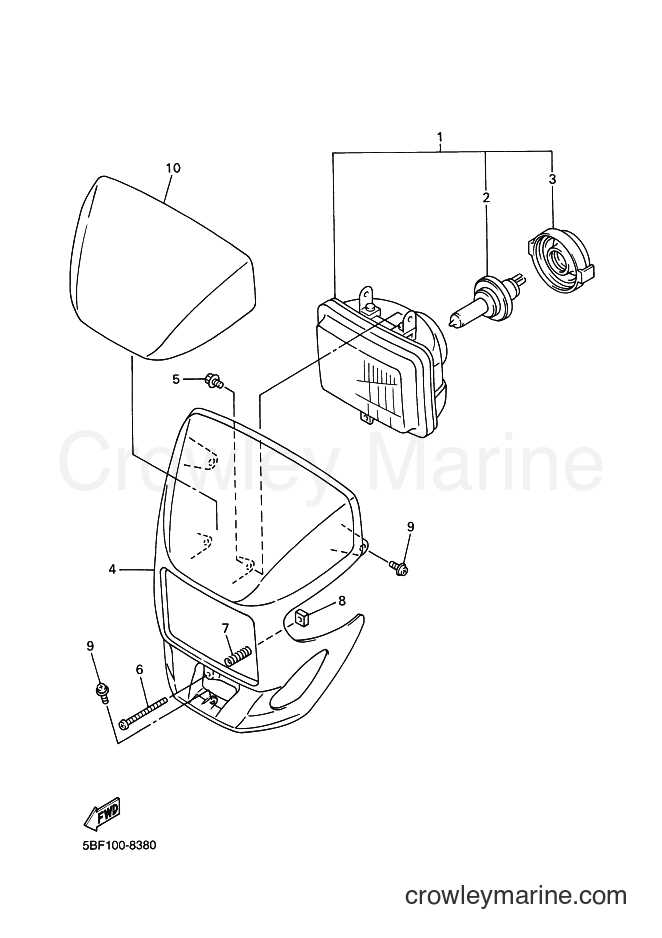 1998 Dirt Bike WR400F - WR400F (5BF3) [010] - HEADLIGHT