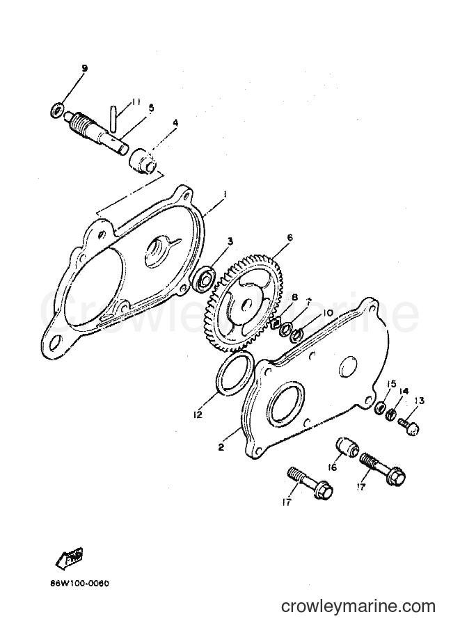 1990 Snowmobile CF300P - CF300P (86W1) [010] - PUMP DRIVE GEAR
