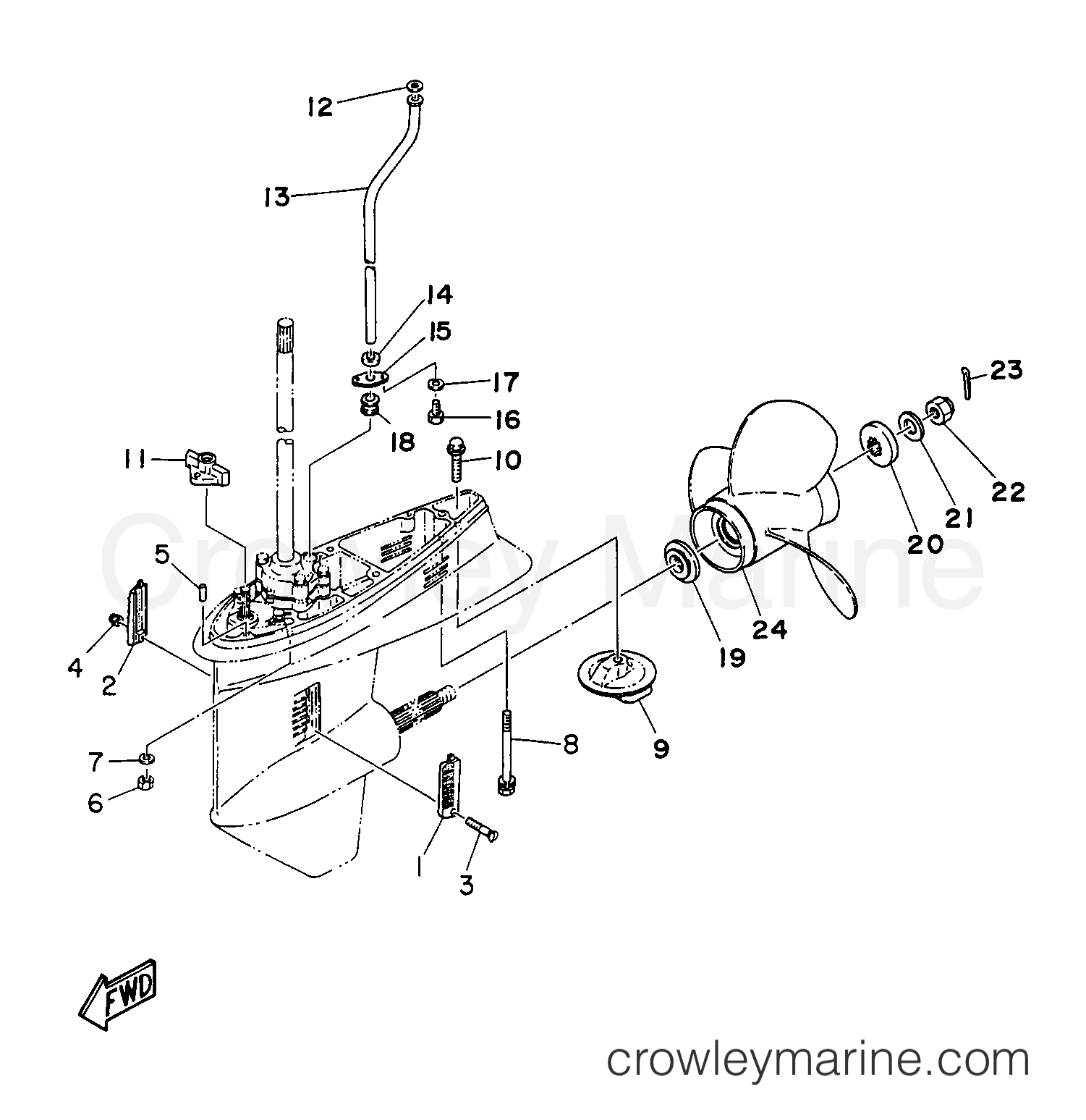 Yamaha Motors E48MLHX - LOWER CASING DRIVE 2