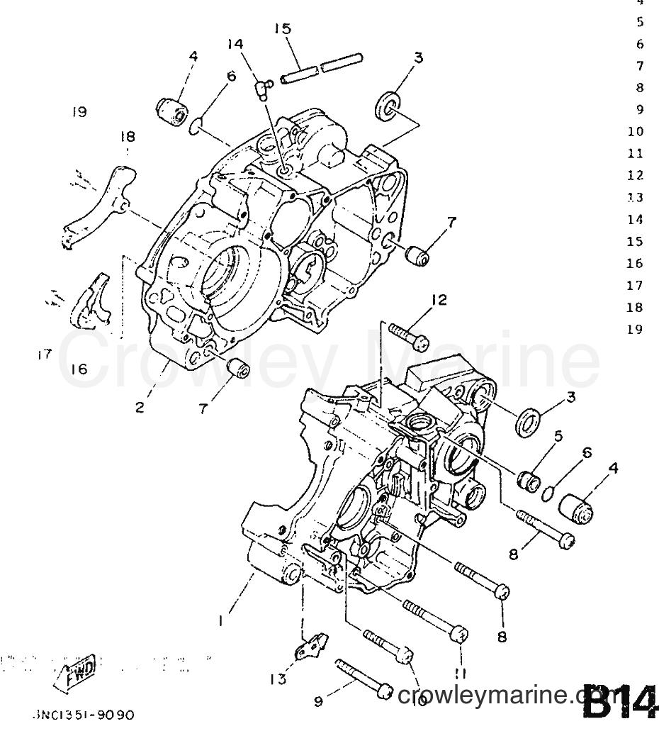 Yamaha Motors DT125R (3NC1) [999] - CRANKCASE