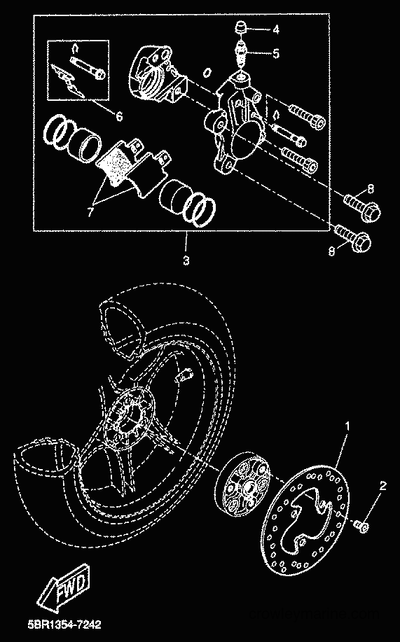 2000 Scooter YQ50L - YQ50L (5KH7) [010] - REAR BRAKE CALIPER